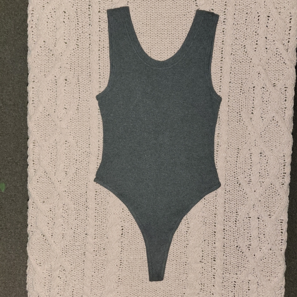 Victorias Secret Underwear Edition Cotton Ribbed Scoop Neck Tank Thong Body Suit